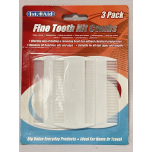 Fine Tooth Nit Combs | White | Durable Plastic | 8.5 × 5.1 cm | Pack of 3