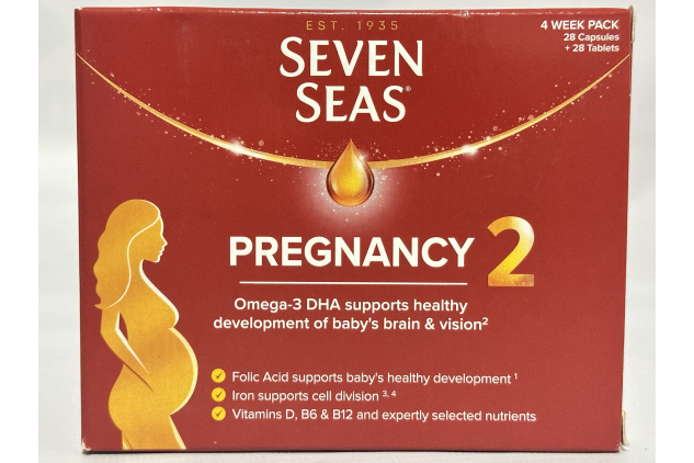 Seven Seas Pregnancy Vitamins with Omega-3 DHA | 28 Tablets + 28 Capsules | 4 Week Pack