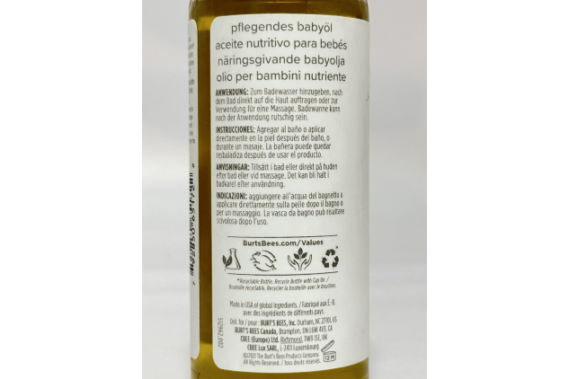 Burt’s Bees Baby Nourishing Baby Oil with Apricot Oil 2 x 147.8ml