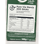 Pure Via Stevia Sticks - Zero Calories, Zero Sugar, 300 Sticks - Natural Alternative to Sugar
