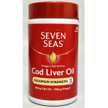 Seven Seas Cod Liver Oil Maximum Strength Omega-3 Capsules | 60 Capsules | Pack of 3 (180 Capsules)