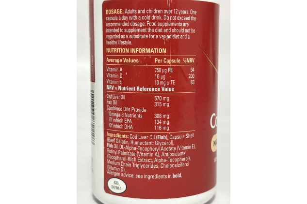 Seven Seas Cod Liver Oil Maximum Strength Omega-3 Capsules | 60 Capsules | Pack of 3 (180 Capsules)