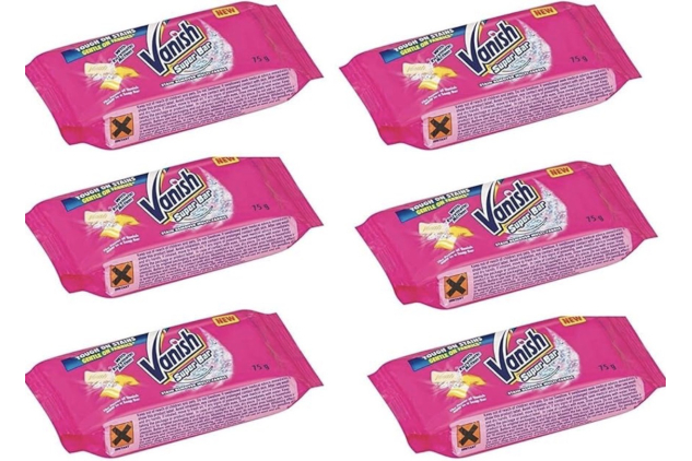 Vanish Super Bar Stain Remover – Multi-Fabric Pre-Wash Laundry Bar | 75g x 6 (6-Pack)