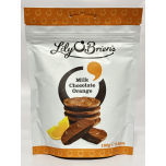 Lily O’Brien’s Milk Chocolate Orange Truffles Bag | Smooth Orange Truffle Filling | 100g