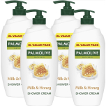 Palmolive Naturals Milk & Honey Shower Cream with Vitamin E – 4 x 750 ml Pump