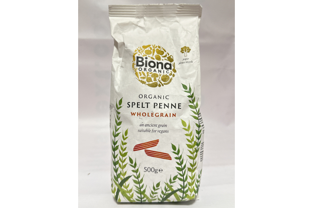 Biona Organic Wholemeal Spelt Penne, 500g