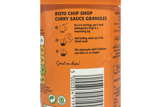 Bisto Chip Shop Curry Sauce Granules | Curry Sauce Mix Drum | 185g x 6