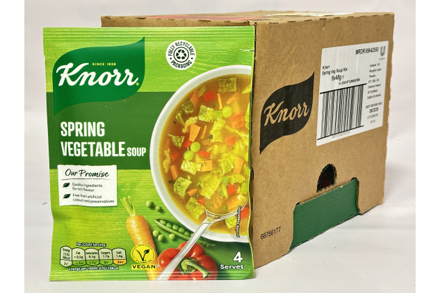 Knorr Spring Vegetable Soup Mix | Vegan Dry Soup | 48g Sachets | Pack of 9