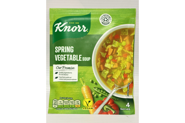 Knorr Spring Vegetable Soup Mix | Vegan Dry Soup | 48g Sachets | Pack of 9