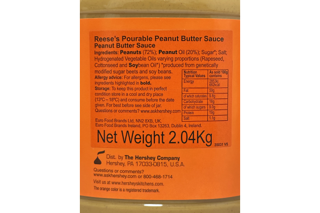 Reese’s Pourable Peanut Butter Sauce | Baking & Dessert Topping | 2.04kg