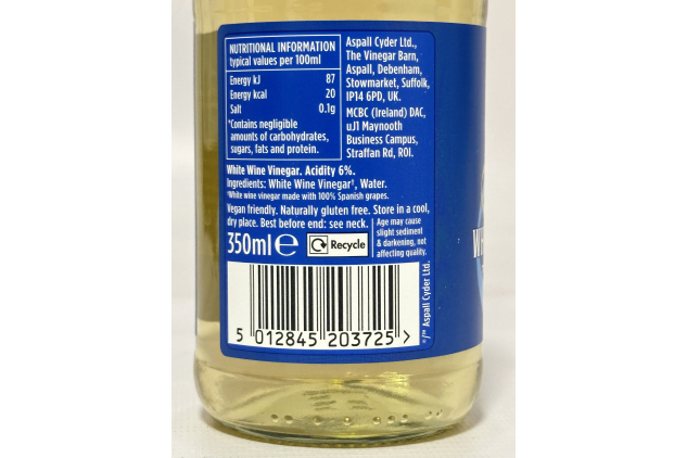 Aspall Classic White Wine Vinegar | Spanish Grape Vinegar | 350ml