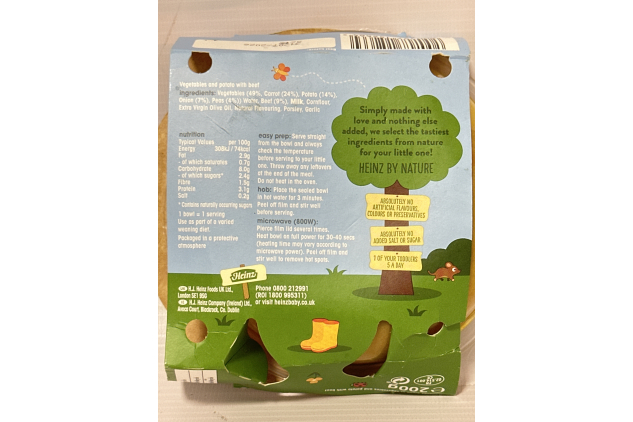 Heinz Baby Food Cottage Pie Tray 5x200g