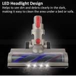 Quick-Release Motorhead Turbine Brush Cleaner Head for Dyson V7–V15 | 24cm