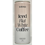 Grind Flat White Iced Coffee Cans | Ready to Drink | 8 × 250 ml