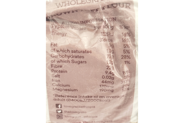 Lovegrass Ethiopia Brown Teff Flour 5kg