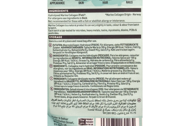 Hunter & Gather Marine Collagen Powder – Unflavoured – 300g