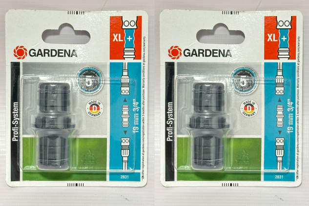 Gardena Profi-System Hose Connector XL+ | High Flow Coupling | 2 Pack