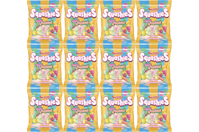Swizzels Squashies Tropical Fruit Flavour Gummies – 12 x 100g