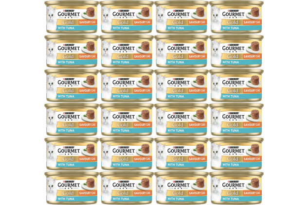 Purina Gourmet Gold Savoury Cake with Tuna Wet Cat Food 85g | Pack of 24