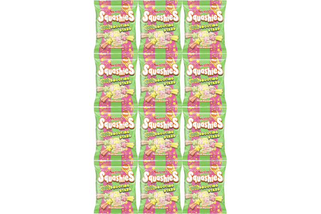 Swizzels Squashies Sour Stars Sour Fruit Flavour Sweets | 12 x 100g