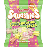 Swizzels Squashies Sour Stars Sour Fruit Flavour Sweets | 12 x 100g