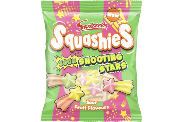 Swizzels Squashies Sour Stars Sour Fruit Flavour Sweets | 12 x 100g