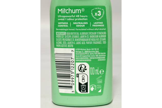 Mitchum Women Advanced Unscented Antiperspirant Deodorant Roll On 6 x 100ml