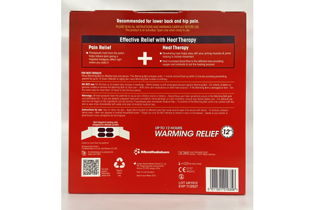 Deep Heat Warming Belt – Odourless Heat Therapy | 2 Packs of 2 Belts (4 Total)