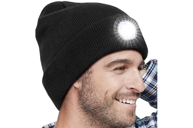 LED Beanie Hat with Rechargeable Light – Hands-Free Head Torch Beanie | 1 Pack