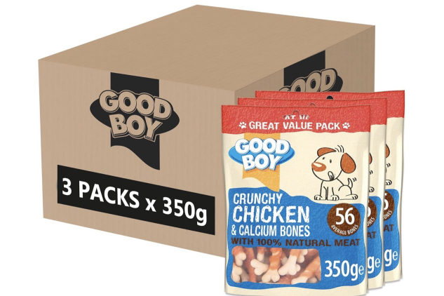 Good Boy Chicken & Calcium Bones Dog Treats – Natural Chicken Breast – 3 x 350g