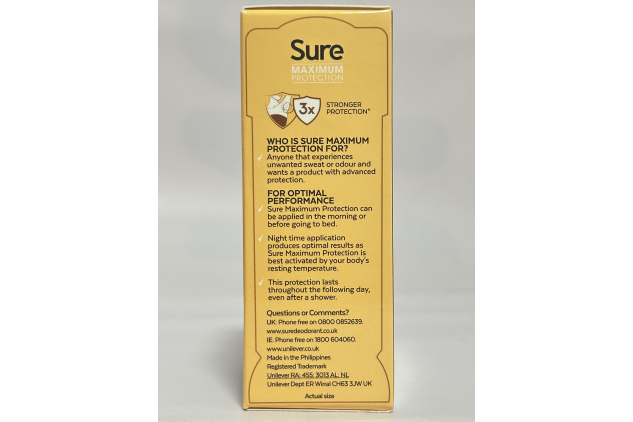 Sure Maximum Protection Cream Sport Strength Antiperspirant 6 x 45ml