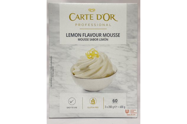 Carte d’Or Professional Lemon Flavour Mousse Dessert Mix | 3 x 200g (600g)