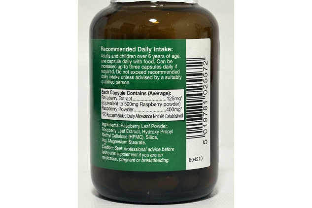 HealthAid Raspberry Capsules 900mg Equivalent | 30 Vegan Capsules