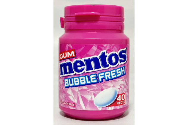 Mentos Sugar Free Bubble Fresh Chewing Gum Bottles – 40 Pieces | Pack of 6