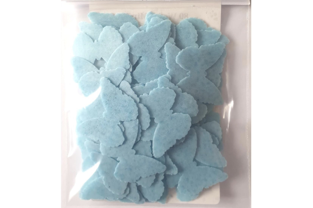 Edible Wafer Mini Blue Butterfly Cake Toppers | Pack of 80