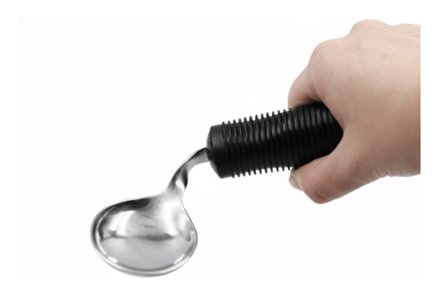 Angled Spoon | Easy Grip Handle | Ergonomic Cutlery for Adults