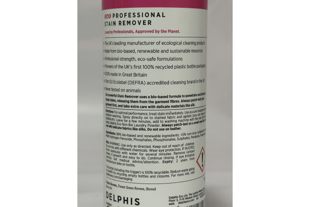 Delphis Eco Professional Stain Remover Spray – Fabric & Laundry Cleaner | 350ml