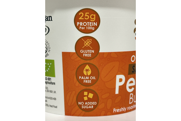Geo Organics Smooth Peanut Butter | 100% Organic Roasted Peanuts | 2 x 1kg