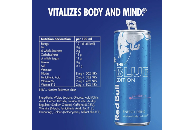 Red Bull Blue Edition Juneberry Energy Drink 12 x 250ml