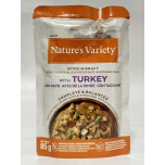 Nature’s Variety Bites in Gravy with Turkey – Adult Cat Food | 22 x 85g