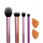 Real Techniques Everyday Essentials Makeup Brush Set with Sponges | 6 Piece Kit