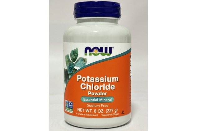 NOW Potassium Chloride Powder – Sodium Free Essential Mineral – 227g