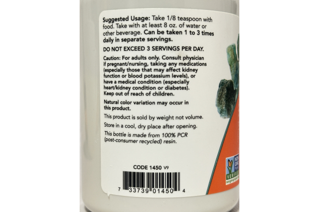 NOW Potassium Chloride Powder – Sodium Free Essential Mineral – 227g