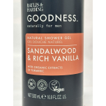 Baylis & Harding Goodness Men’s Natural Shower Gel – Sandalwood & Rich Vanilla – 3 x 500ml