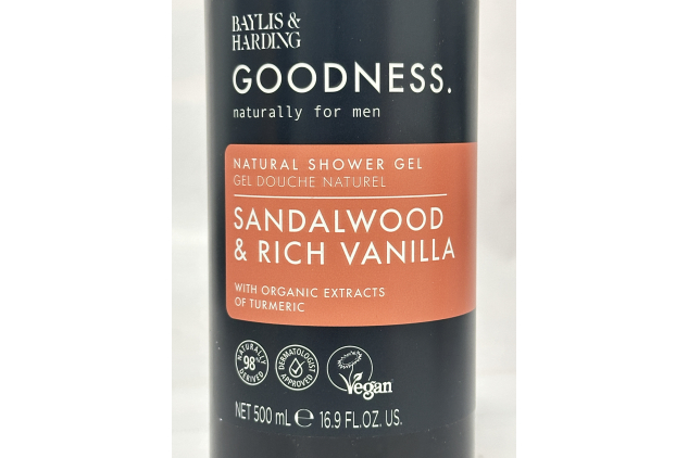 Baylis & Harding Goodness Men’s Natural Shower Gel – Sandalwood & Rich Vanilla – 3 x 500ml