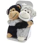 Microwavable Heated Plush Comfort Toy – Hugging Monkeys Design | Lavender Scented Soft Heat Plush (Approx. 9 Inch)