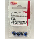 Efco Glass Animal Eyes with Loop Blue 10mm | Craft Sewing Eyes | Pack of 4