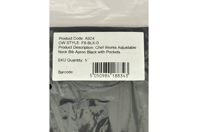 Chef Works Adjustable Bib Apron Black with Pockets | 1 Apron