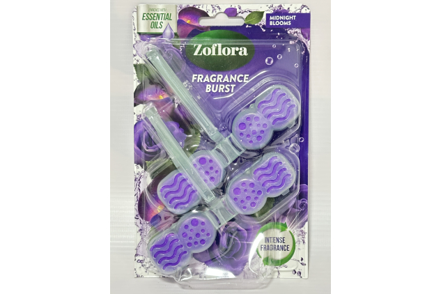 Zoflora Midnight Blooms Fragrance Burst Toilet Rim Blocks | 2 x 48g