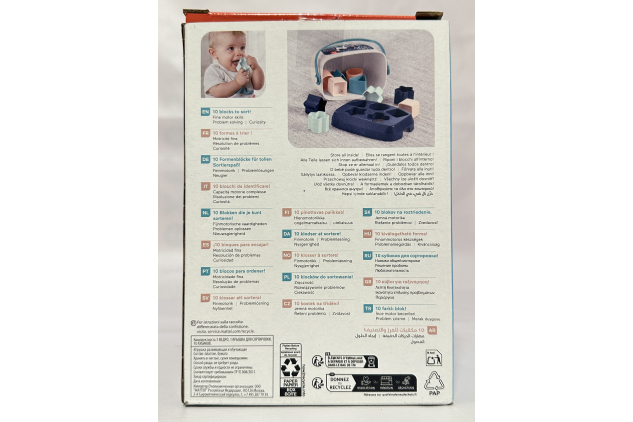 Fisher-Price Baby’s First Blocks Shape Sorter Bucket | 10 Shapes | 6+ Months